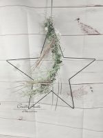 Türhänger Sternform dekoriert in grün-schwarz